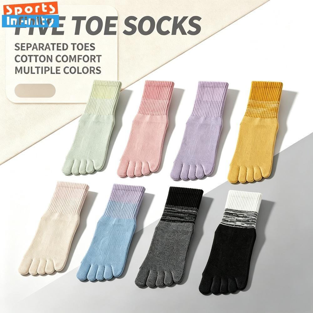 Grip Sock Yoga - Zehen-Yoga-Socken für Frauen, rutschfeste Fünf-Finger-Grip-Socken, atmungsaktive